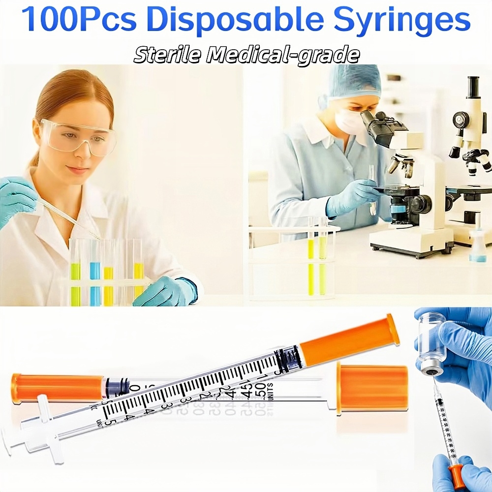 Набор из 100 одноразовых шприц – обзор и цена Medical Laboratory
